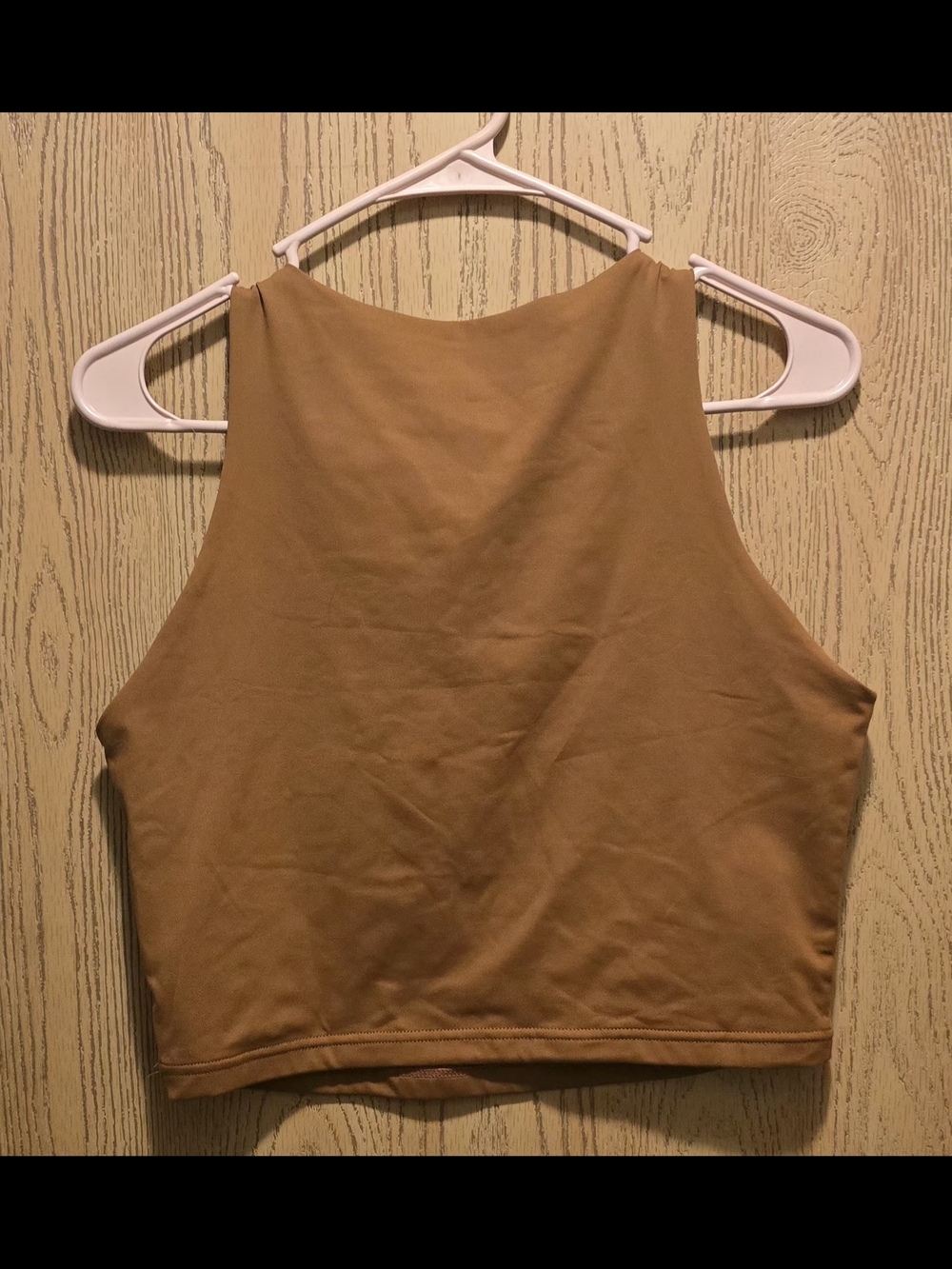 ReoRia Women’s Sleeveless High-Neck Crop Top - Brown